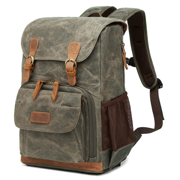 Canvas Knapsack Camera Bag Backpack - Image 6