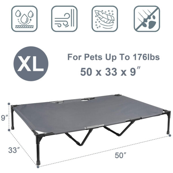 Outdoor Elevated Pet Cot, Easy Cleaning - Image 3