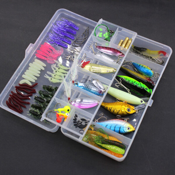 Fishing Tackle Soft Bait and Lures Set with Box - Image 6