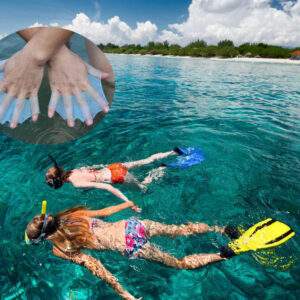 Finger Webbing Swim Paddle Gloves