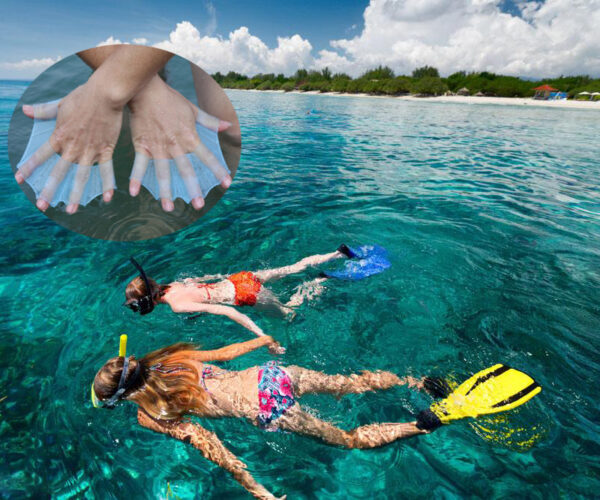 Finger Webbing Swim Paddle Gloves