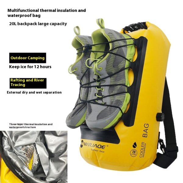 Waterproof Insulated Cooler Backpack, Hiking & River Dry Bag - Image 2