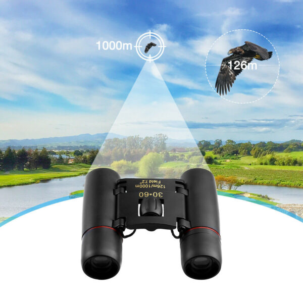 Compact FoldingTravel Binoculars 30x60 Zoom - Image 5