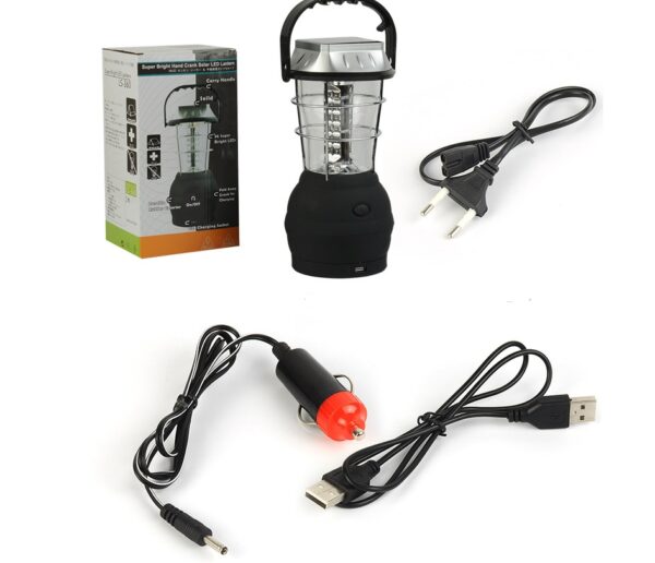 Solar LED Camping Lantern with Solar, Crank, or USB Charge - Image 9