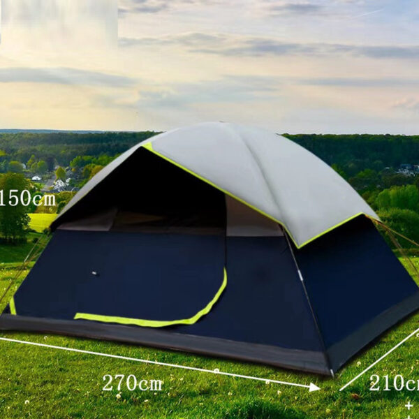 4 Person Black Coated Darkroom Tent For Camping Family Trips - Image 2