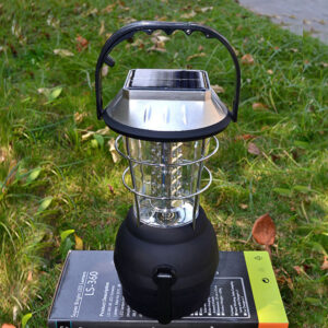 Solar LED Camping Lantern with Solar, Crank, or USB Charge