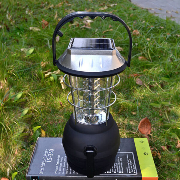 Solar LED Camping Lantern with Solar, Crank, or USB Charge
