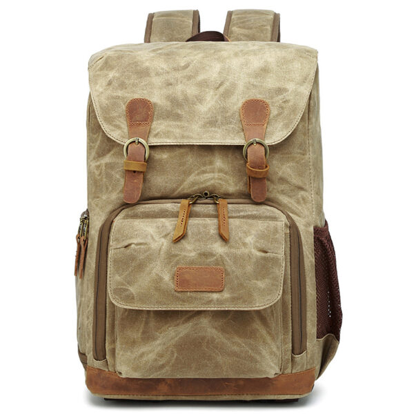 Canvas Knapsack Camera Bag Backpack - Image 2