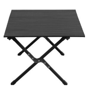 Black Camping Roll Table with Carry Bag