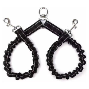 Two Dog Leash Attachment, Single to Double Leash Converter