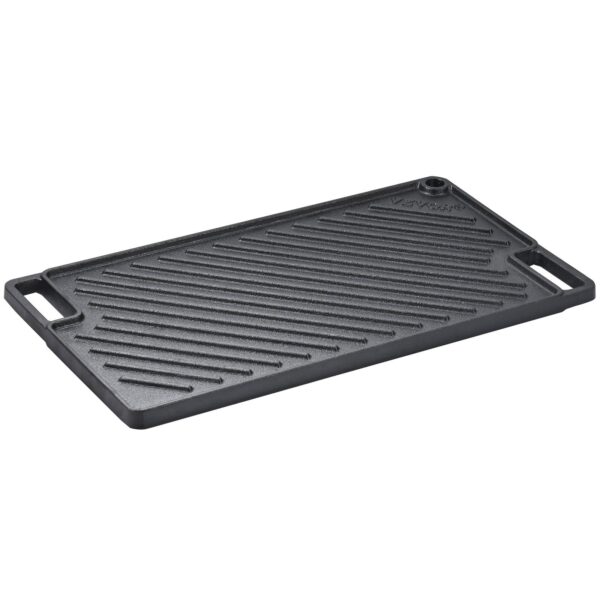 VEVOR Reversible Grill & Griddle, Pre-Seasoned Cast Iron, Double Burner Griddle Pan - Image 4