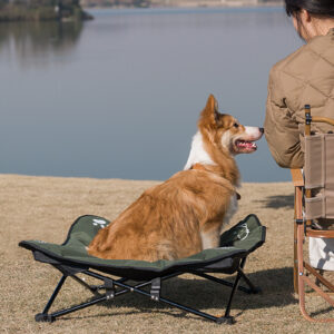 Indoor or Outdoor Detachable and Washable Folding Pet Bed for camping