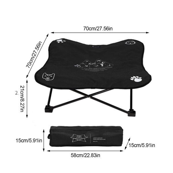 Indoor or Outdoor Detachable and Washable Folding Pet Bed for camping - Image 6
