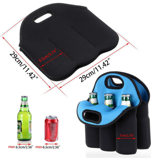 Neoprene 6-Pack Beer Bottle Cooler - Image 2