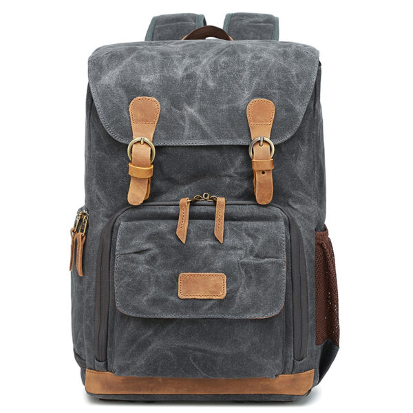Canvas Knapsack Camera Bag Backpack - Image 3