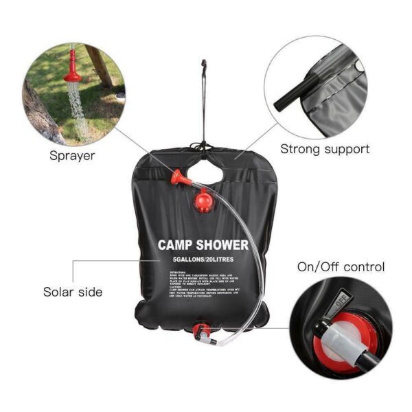 Solar Camping Shower, 5gal - Image 3