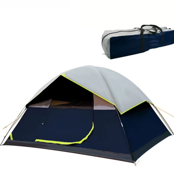 4 Person Black Coated Darkroom Tent For Camping Family Trips - Image 3