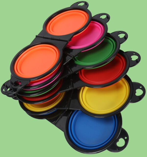 Silicone Folding Dual Pet Bowl - Image 3