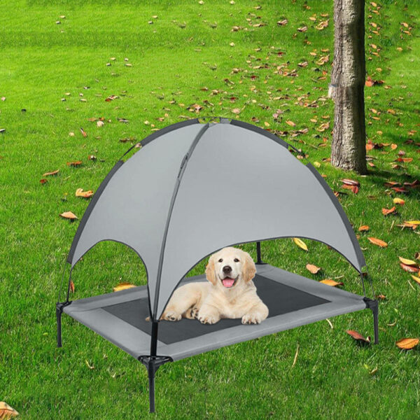 Pet Outdoor Covered Cot with Sunshade Tent - Image 5