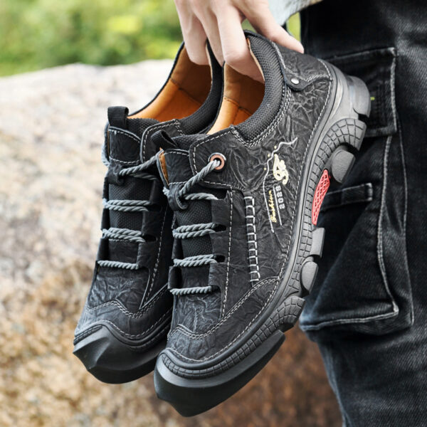 Non-slip Leather Hiking Outdoor Cross-Country Hiking Shoes - Image 3