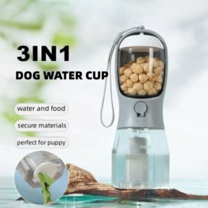 Dog 3-In-1 Water Bottle, Bowl, and Waste Bag Holder