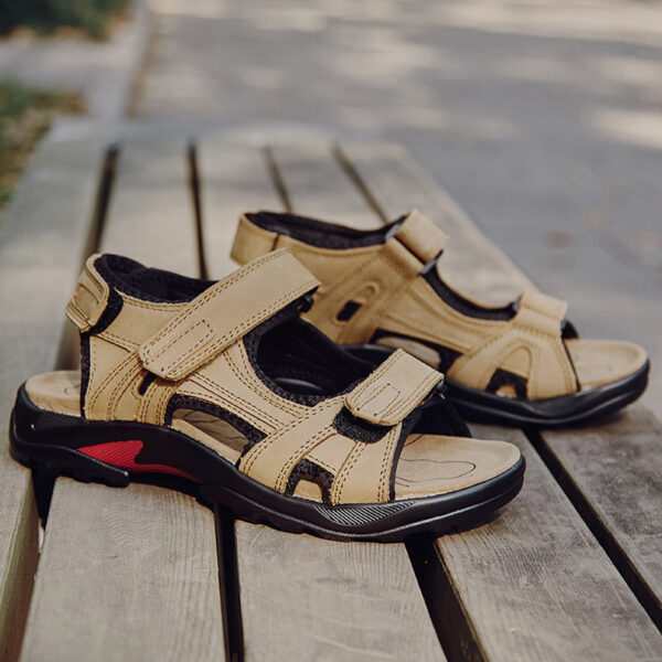 Leather Strap Sandals - Image 6