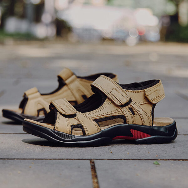 Leather Strap Sandals - Image 3