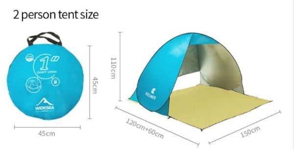 Automatic Pop Up Beach 2-Person Sun Shade Tent - Image 5