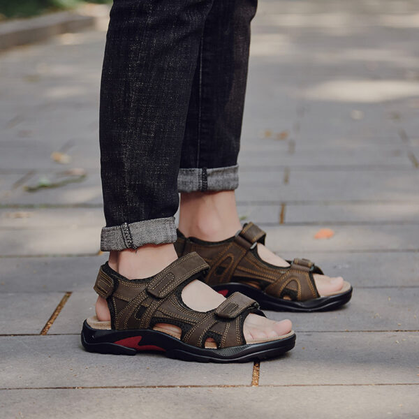 Leather Strap Sandals - Image 2