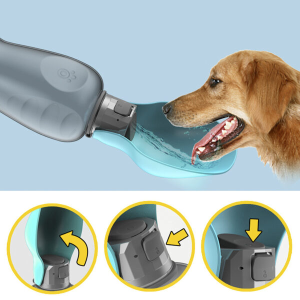 27oz Dog Water Bottle with Built In Bowl - Image 10