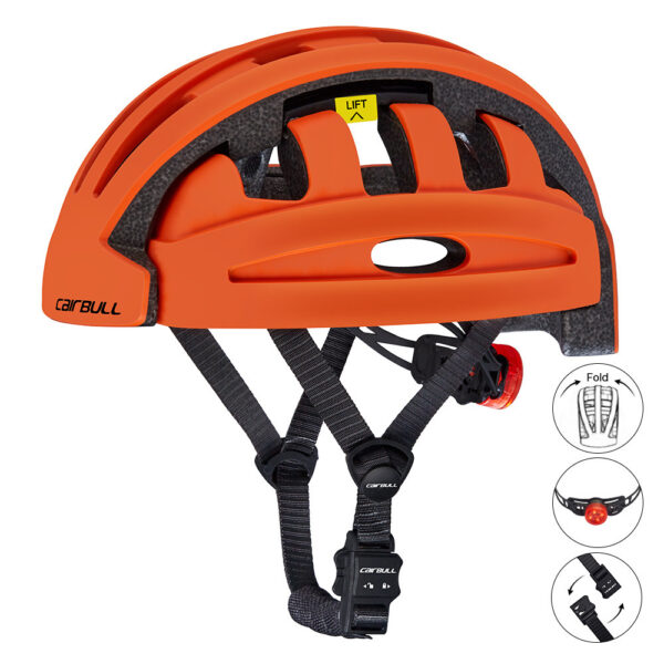 Folding Bicycle Helmet with Red LED Rear Light - Image 5