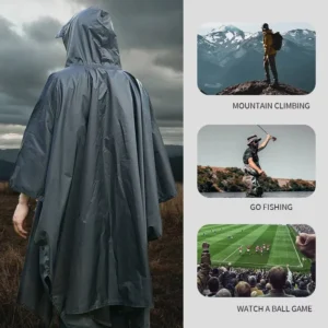 Rain Ponch for Camping, Hiking, and Fishing