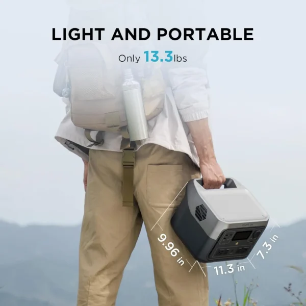 ECOFLOW Portable Power Station RIVER 2 Max, 499Wh/512Wh LiFePO4 Battery/ 1 Hour Fast Charging, Up To 1000W Output - Image 5