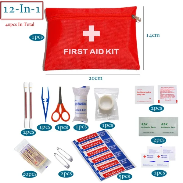 40/50/80pcs Portable Mini Waterproof First Aid Kit - Image 7