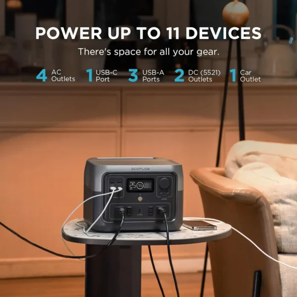 ECOFLOW Portable Power Station RIVER 2 Max, 499Wh/512Wh LiFePO4 Battery/ 1 Hour Fast Charging, Up To 1000W Output - Image 9