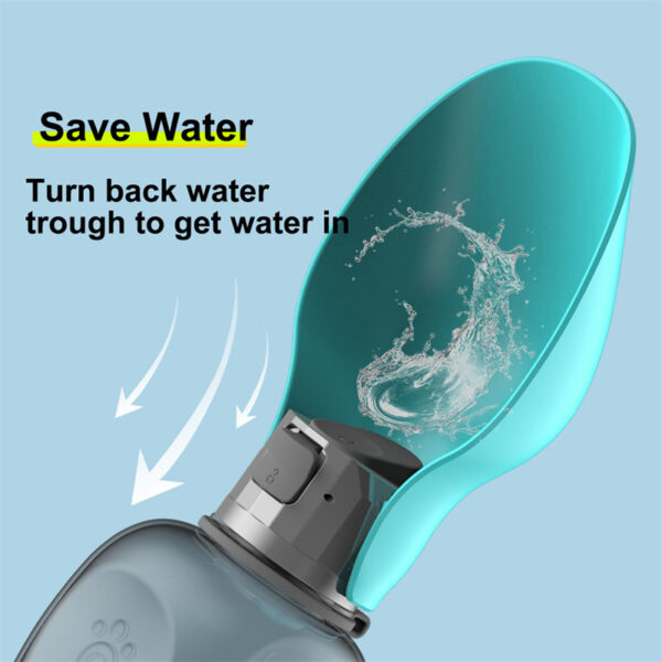 27oz Dog Water Bottle with Built In Bowl - Image 4
