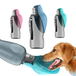 27oz Dog Water Bottle with Built In Bowl