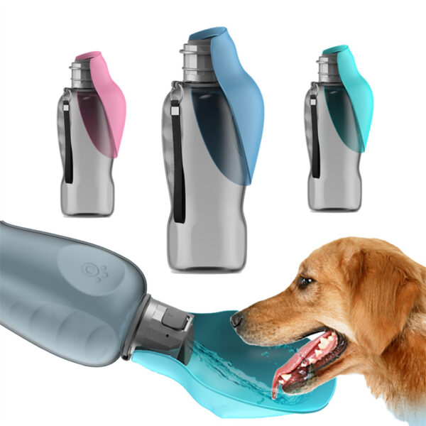 27oz Dog Water Bottle with Built In Bowl