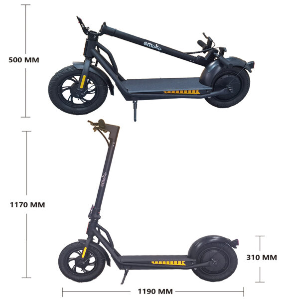Folding Electric Scooter, 21mph, 30 Mile Range, 12 inch Tires - Image 2