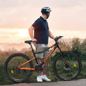 Full Suspension Unisex Mountain Bike with Dual Disc Brakes