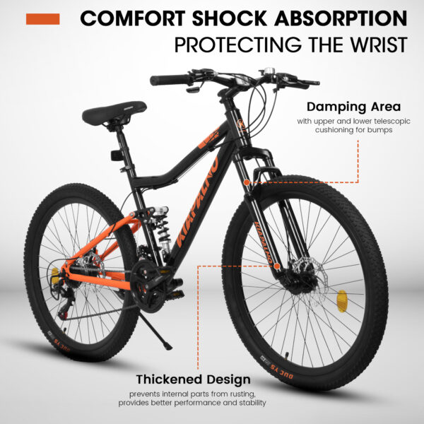 Full Suspension Unisex Mountain Bike with Dual Disc Brakes - Image 2