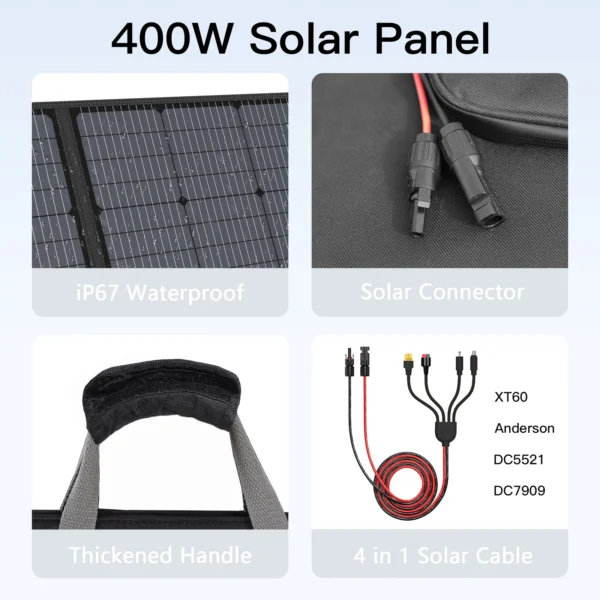 Lightweight Portable Solar Panel for Power Stations - Image 8