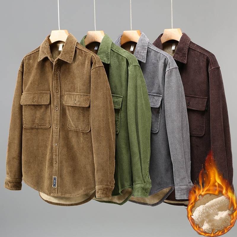 Men's Fleece Lined Corduroy Jacket - Image 8