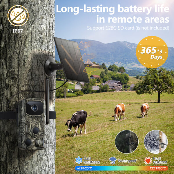 4G GPS Hunting Outdoor Trail Camera with Solar Power - Image 2
