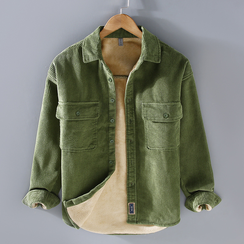 Men's Fleece Lined Corduroy Jacket - Image 9
