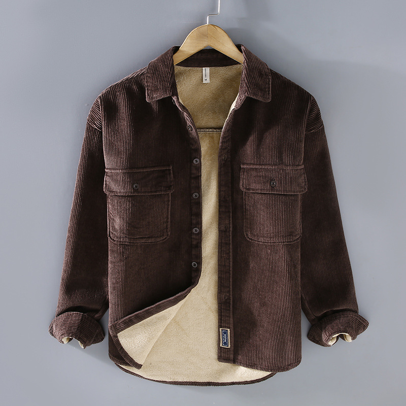 Men's Fleece Lined Corduroy Jacket - Image 5
