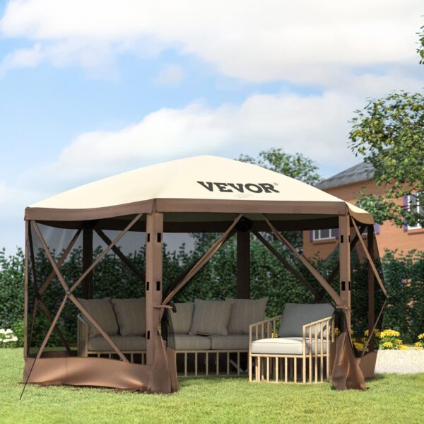 VEVOR Camping Gazebo Tent, 6 Sided Pop-up Canopy Screen Tent - Image 6