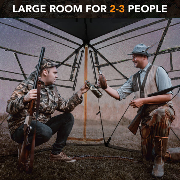 360 Degrees One Way See Through Ground Hunting Blind - Image 3