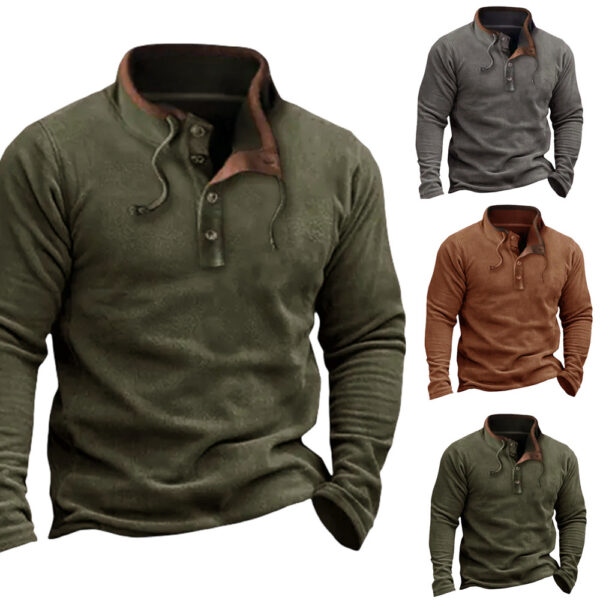 Men's Outerwear Fleece Sweatshirt - Image 7