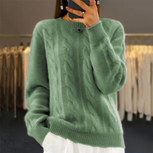 Retro Cable-knit Pullover Women's Sweater
